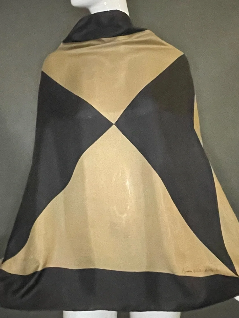 Vintage Echo Silk Scarf Pyramids Unusually Large 30 In Fair to Good Condition